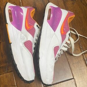 Nike Pink White Violet Orange Sneakers AirMax Womens Size 6-1/2